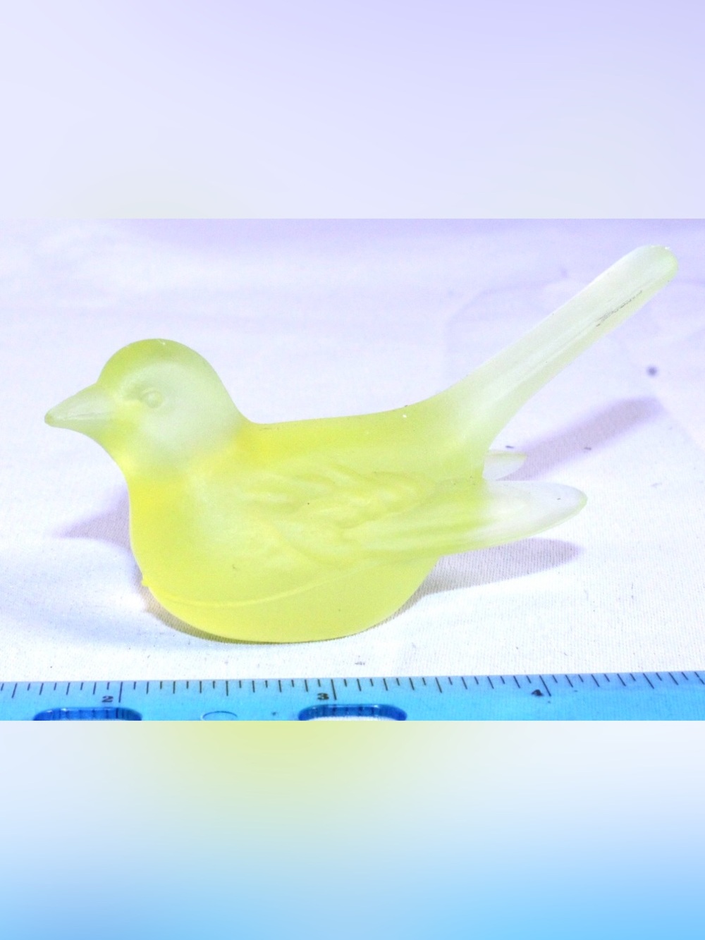 Vintage Westmoreland Glass Frosted Satin Glass Bird Figurine